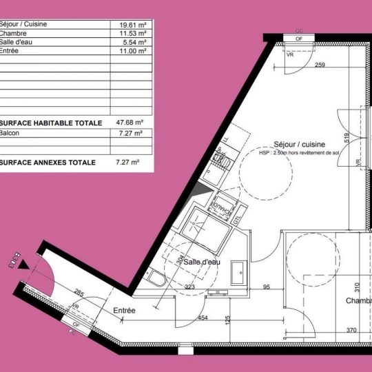 Annonces PESSAC : Appartement | CENON (33150) | 48.00m2 | 231 000 € 