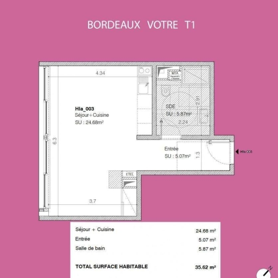 Annonces PESSAC : Appartement | BORDEAUX (33800) | 36.00m2 | 210 000 € 