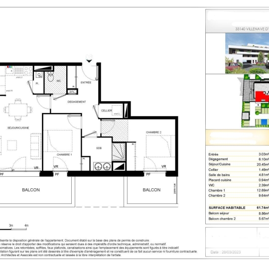  Annonces PESSAC : Appartement | VILLENAVE-D'ORNON (33140) | 62 m2 | 327 000 € 