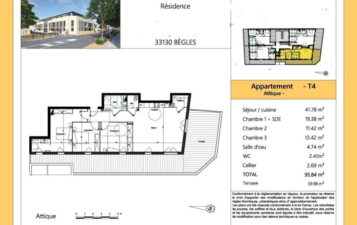 Annonces PESSAC : Appartement | BEGLES (33130) | 51 m2 | 318 000 € 